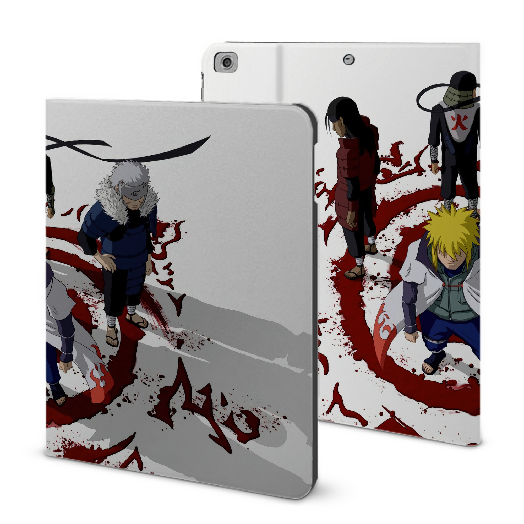 （画像用） NARUTO -ナルト- NARUTO -ナルト- 疾風伝 IPad ケース ブック型 PUレザー TPU 耐衝撃 軽量 薄型 ペン収納なし 全面保護 IPad 各モデル対応